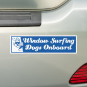 hond in een auto bumpersticker (Op auto)