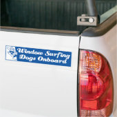 hond in een auto bumpersticker (Op Truck)