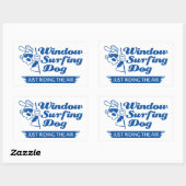 Hond in een auto rechthoekige sticker (Vel)