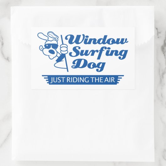 Hond in een auto rechthoekige sticker (Tas)