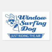 Hond in een auto rechthoekige sticker (Voorkant)