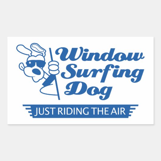 Hond in een auto rechthoekige sticker (Voorkant)