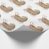 hond in een baby wagen cadeaupapier (Hoek)