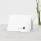 Hond in een blauw doosje Kerst Kaart met bogen (Achterkant)