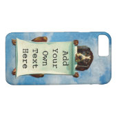 hond in een blauwe troebele hemel Case-Mate iPhone case (Achterkant (Horizontaal))