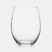 Hond in een bloementuin wijnglas zonder voet (Links)