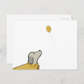 Hond in een geel regenjasje briefkaart (Voorkant / Achterkant)