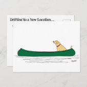 Hond in een kano Bewegend Briefkaart (Voorkant / Achterkant)