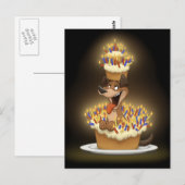 Hond in een taart Briefkaart (Voorkant / Achterkant)