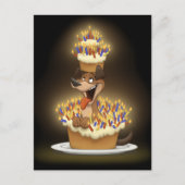 Hond in een taart Briefkaart (Voorkant)