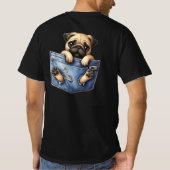 Hond in een zak stoppen t-shirt (Achterkant)