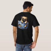 Hond in een zak stoppen t-shirt (Achterkant volledig)