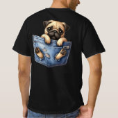 Hond in een zak stoppen t-shirt (Achterkant)