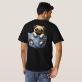Hond in een zak stoppen t-shirt (Achterkant volledig)