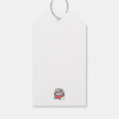 Hond in feestelijke Mok voor Holiday Vibes - Winte Cadeaulabel (Achterkant)