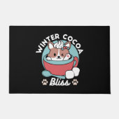 Hond in feestelijke Mok voor Holiday Vibes - Winte Deurmat (Voorkant)