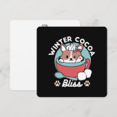 Hond in feestelijke Mok voor Holiday Vibes - Winte Kaart (Voorkant / Achterkant)