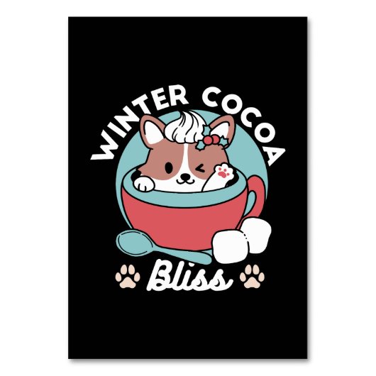 Hond in feestelijke Mok voor Holiday Vibes - Winte Kaart (Voorkant)