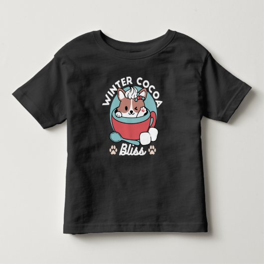 Hond in feestelijke Mok voor Holiday Vibes - Winte Kinder Shirts (Voorkant)