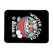 Hond in feestelijke Mok voor Holiday Vibes - Winte Magneet (Horizontaal)