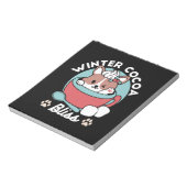 Hond in feestelijke Mok voor Holiday Vibes - Winte Notitieblok (Linkerzijde)