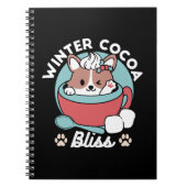 Hond in feestelijke Mok voor Holiday Vibes - Winte Notitieboek (Voorkant)