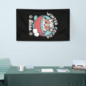 Hond in feestelijke Mok voor Holiday Vibes - Winte Spandoek (Beurs)