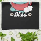 Hond in feestelijke Mok voor Holiday Vibes - Winte Theedoek (Gevouwen)