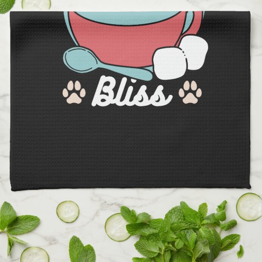 Hond in feestelijke Mok voor Holiday Vibes - Winte Theedoek (Gevouwen)