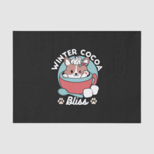 Hond in feestelijke Mok voor Holiday Vibes - Winte Tissuepapier