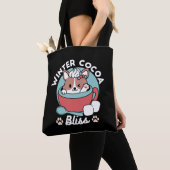 Hond in feestelijke Mok voor Holiday Vibes - Winte Tote Bag (Dichtbij)