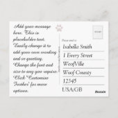  Hond in Green Leafy Woodland Briefkaart (Achterkant)