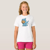Hond in haaienpak t-shirt (Voorkant volledig)