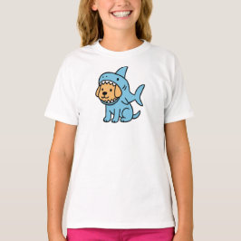 Hond in haaienpak t-shirt