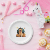 Hond in Halloween Grappig Papieren Bordje (Feest)