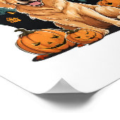Hond in Halloween Grappig Poster (Hoek)