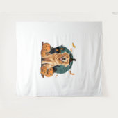 Hond in Halloween Grappig Wandkleed (Voorkant (horizontaal))