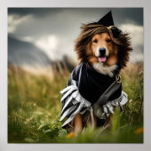 Hond in Halloween kostuum Poster (Voorkant)