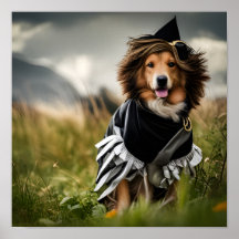Hond in Halloween kostuum