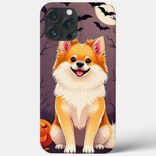 Hond in Halloween scène met pompoenen Case-Mate iPhone Case (Achterkant)
