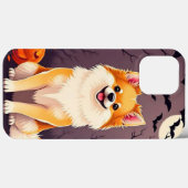 Hond in Halloween scène met pompoenen Case-Mate iPhone Case (Achterkant (horizontaal))