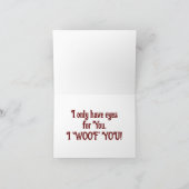 Hond in hartvormige Valentijn Kaart (Binnen)