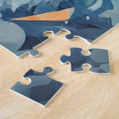 Hond in het blauw legpuzzel (Zijkant)