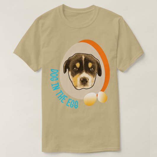 hond in het ei 126 t-shirt (Design voorkant)