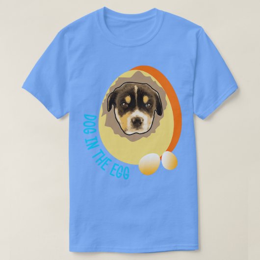 hond in het ei 13 t-shirt (Design voorkant)
