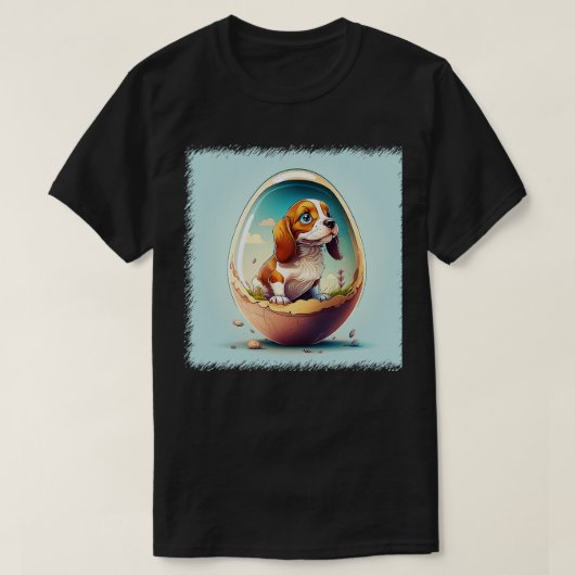 Hond in het ei 164 t-shirt (Design voorkant)