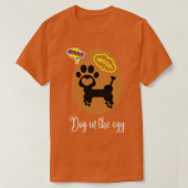 hond in het ei 190 t-shirt (Design voorkant)