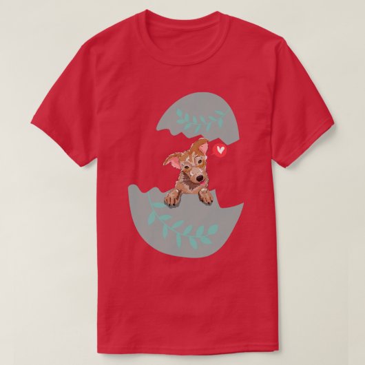 hond in het ei 251 t-shirt (Design voorkant)