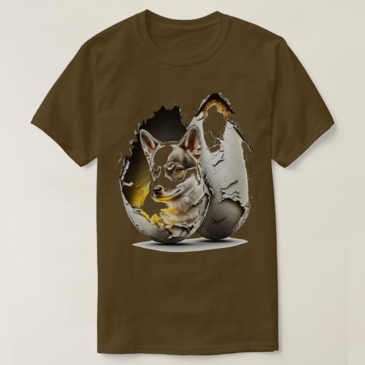 hond in het ei 283 t-shirt (Design voorkant)