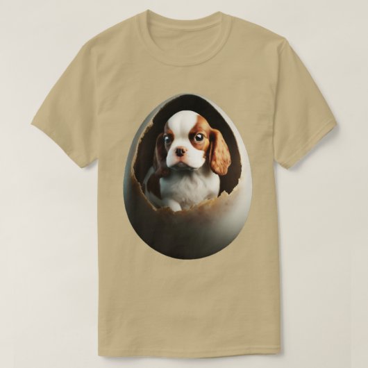hond in het ei een grappige hond voor liefhebbers t-shirt (Design voorkant)